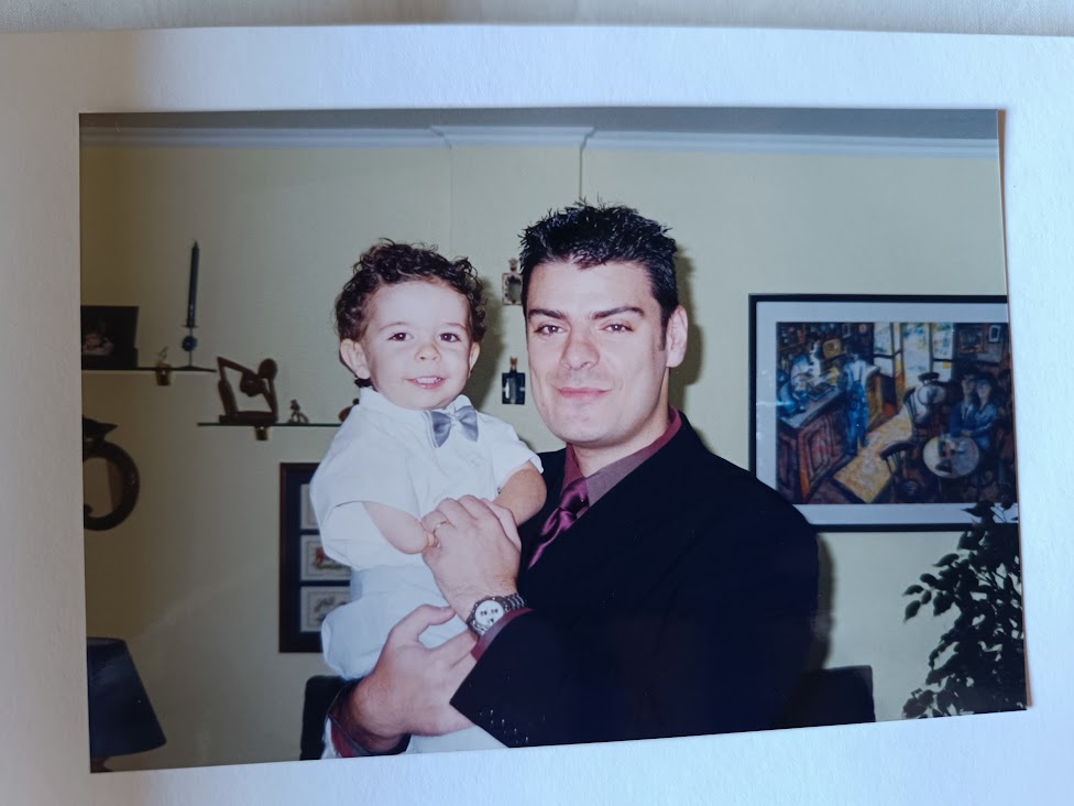 Baby David with his Farther